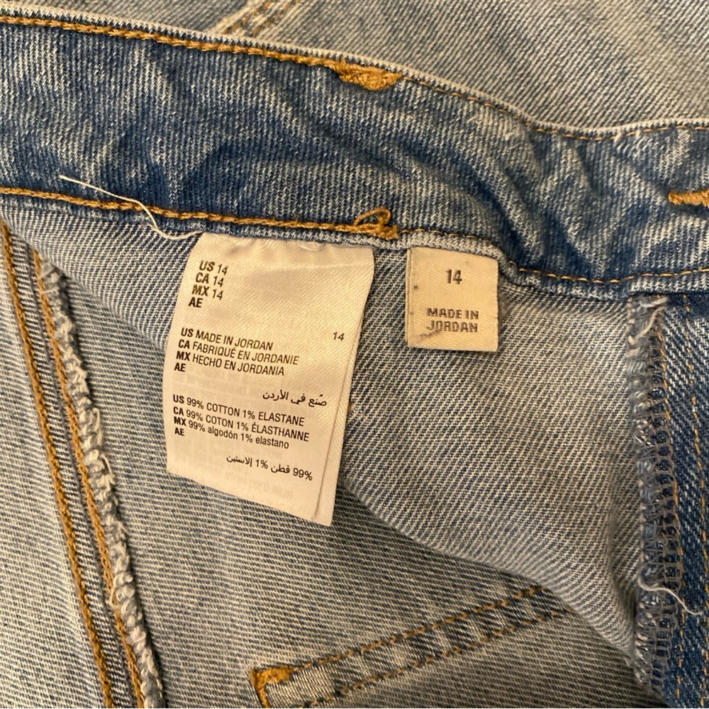 Style & Co High Rise Wide Crop Jeans Size 14 Blue Denim - Picture 9 of 11
